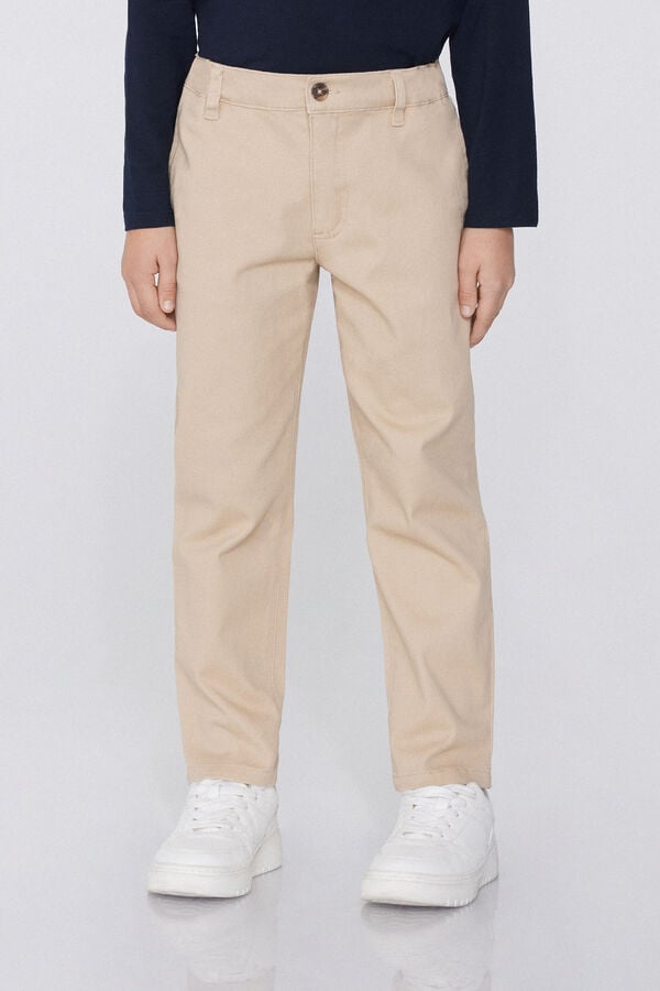 Tezenis Pantalones Chinos de Algodón Elástico