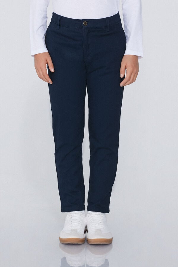 Tezenis Pantalones Chinos de Algodón Elástico