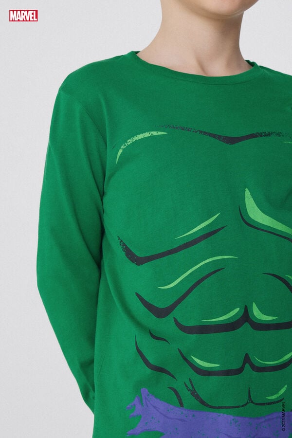 Tezenis Pijama Largo de Algodón con Estampado Hulk Envío internacional gratuito