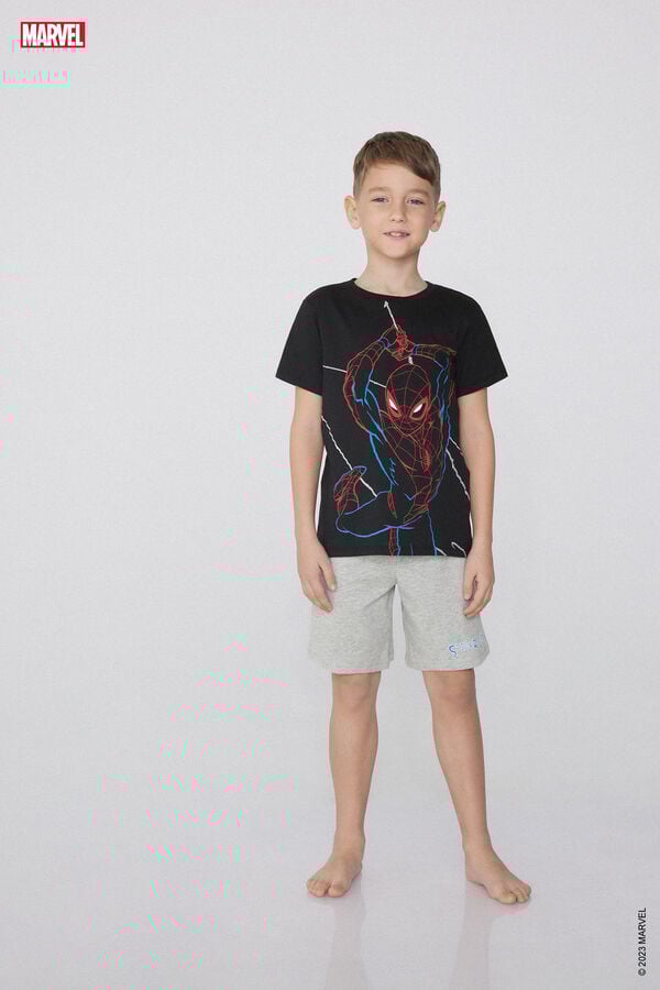 Tezenis Pijama Corto de Algodón con Estampado Spider-Man Tienda de fábrica