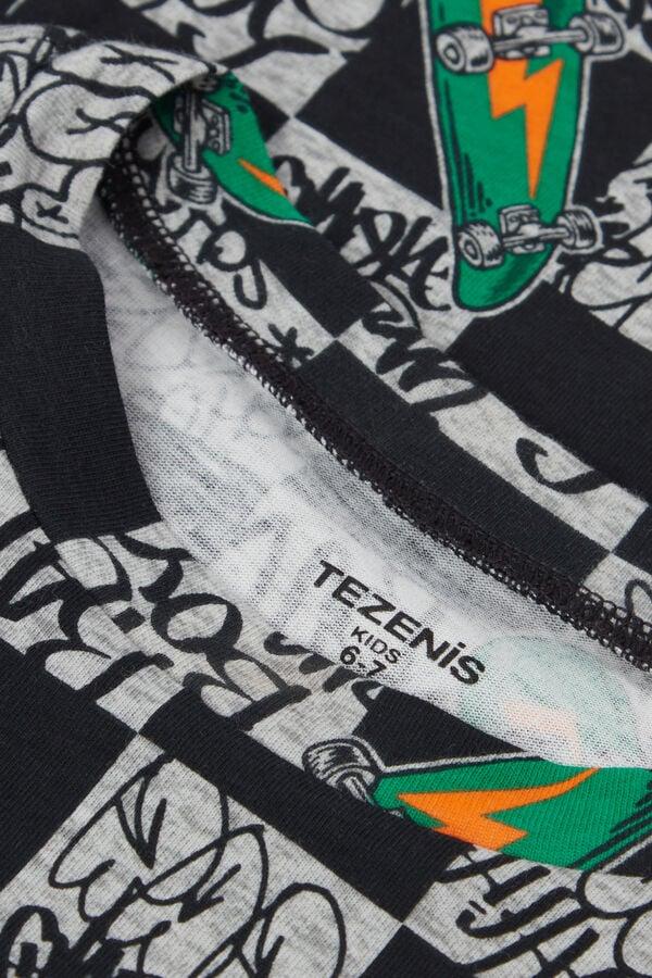 Tezenis Pijama Corto Niño Media Manga Algodón Estampado Street Limitado a 3 días