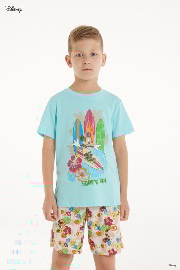 Tezenis Pijama Corto con Estampado de Mickey Mouse de Disney para Niño