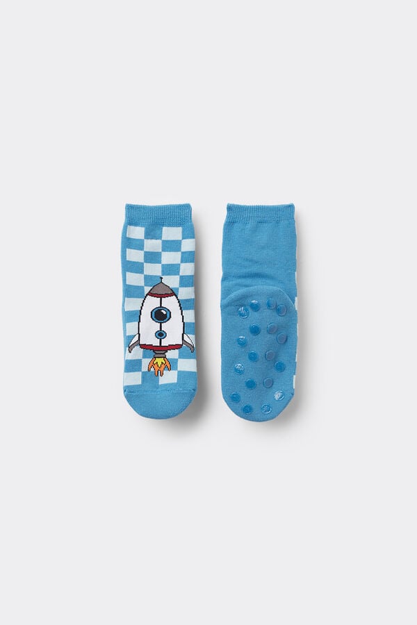 Tezenis Calcetines Antideslizantes Algodón Ligero Estampado para Niño