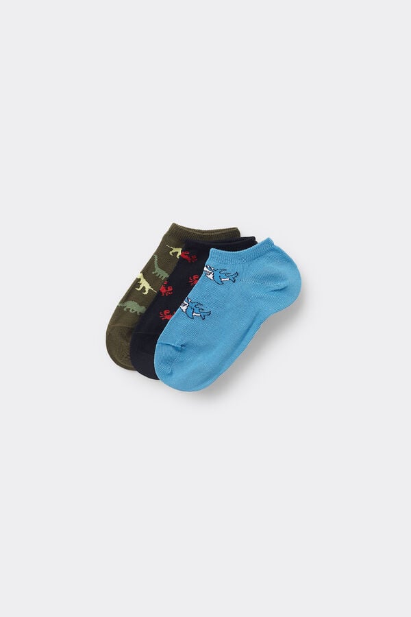 Tezenis 3 Pares de Calcetines Tobilleros de Algodón Estampados para Bebé Los más vendidos