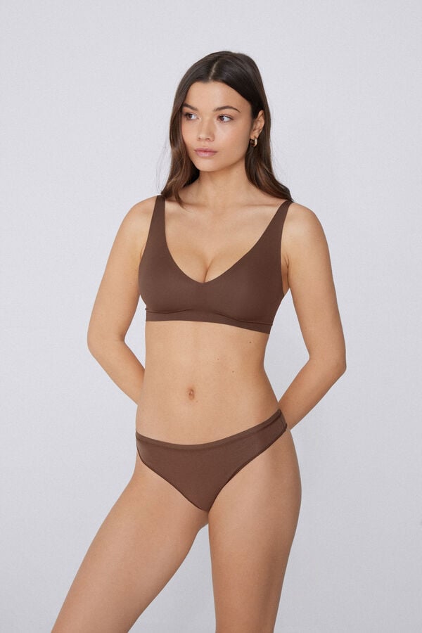 Tezenis Brasileña en Algodón Orgánico Color Sólido Liquidación