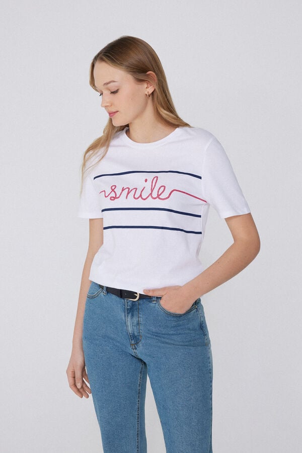 Tezenis Camiseta Algodón con Estampado Promoción trimestral
