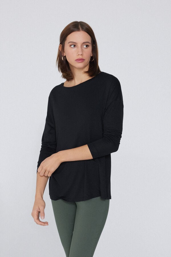 Tezenis Camiseta Manga Larga Viscosa Escote Barco Outlet