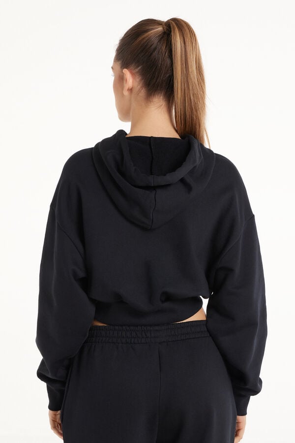 Tezenis Sudadera Corta Gruesa de Manga Larga con Capucha y Hombro Caído Último día