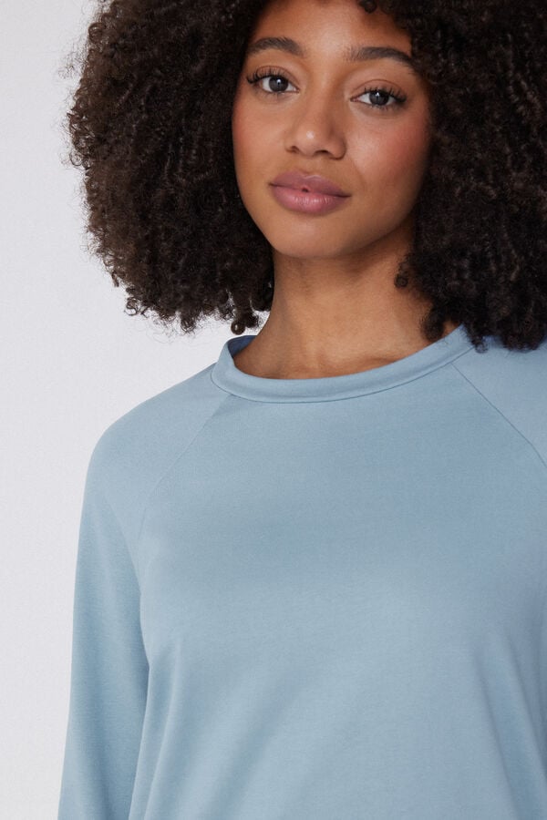 Tezenis Camiseta de Manga Larga con Cuello Redondo y Puños Libre de impuestos