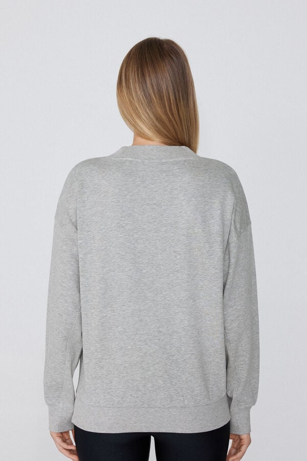 Tezenis Sudadera Gruesa Manga Larga Escote Pico Última moda