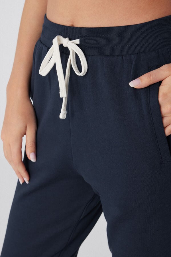 Tezenis Pantalón Felpa Gruesa con Cordón y Bolsillos Grandes ahorros