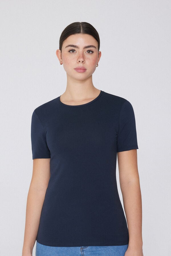 Tezenis Camiseta Algodón Elástico Cuello Redondo