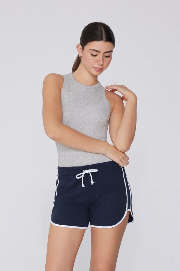 Tezenis Shorts de Felpa con Ribetes Rebajas de fábrica