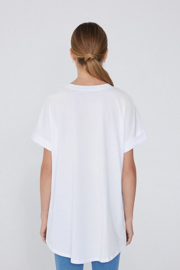 Tezenis Camiseta de Algodón con Vuelta Kimono Tienda