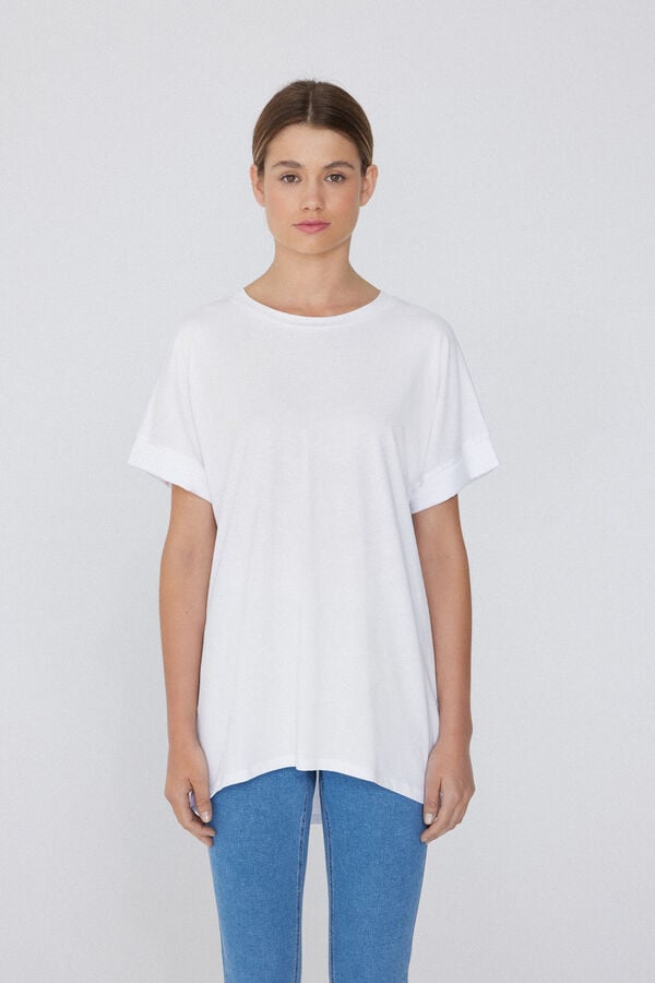 Tezenis Camiseta de Algodón con Vuelta Kimono Tienda