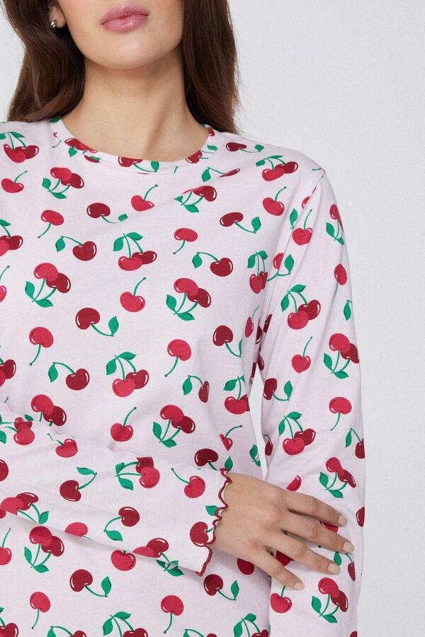 Tezenis Camisón de Algodón Estampado Cerezas Rebajas online