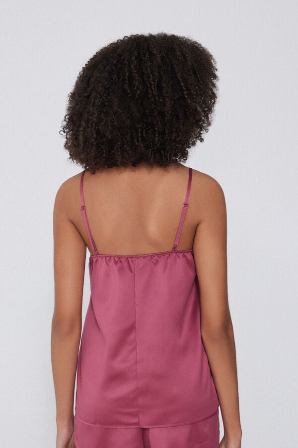 Tezenis Camiseta de Tirantes Finos de Raso y Encaje Promoción por tiempo limitado