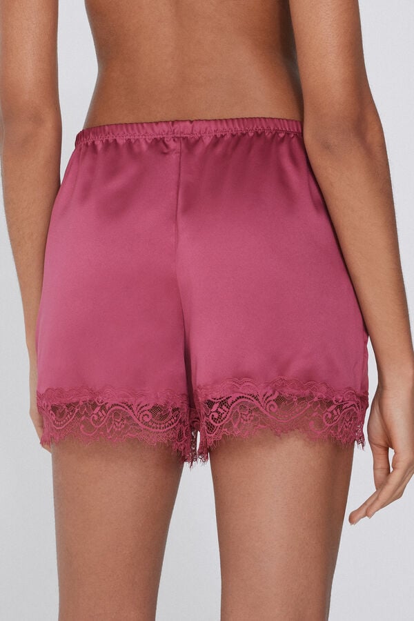 Tezenis Pantalón Corto de Raso y Encaje Oferta especial de fábrica