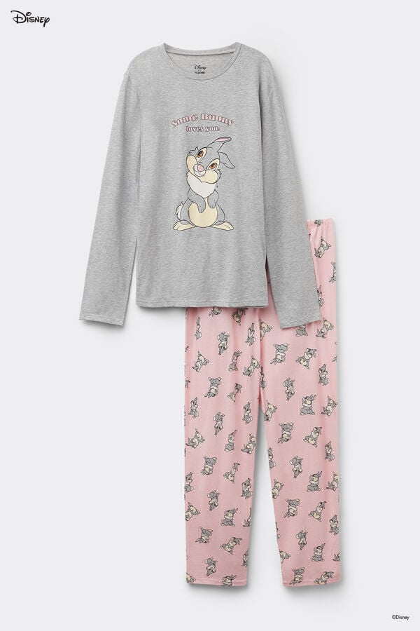 Tezenis Pijama Largo Algodón Estampado Disney Bambi Promoción trimestral