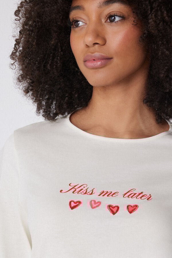 Tezenis Camiseta Manga Larga de Algodón Estampado Liquidación