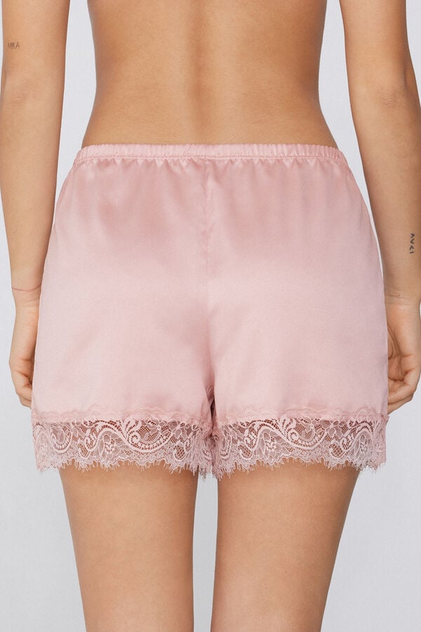 Tezenis Pantalón Corto de Raso y Encaje Precios de Black Friday