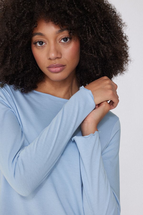 Tezenis Camiseta Algodón Manga Larga Punto de Muñeca Libre de impuestos