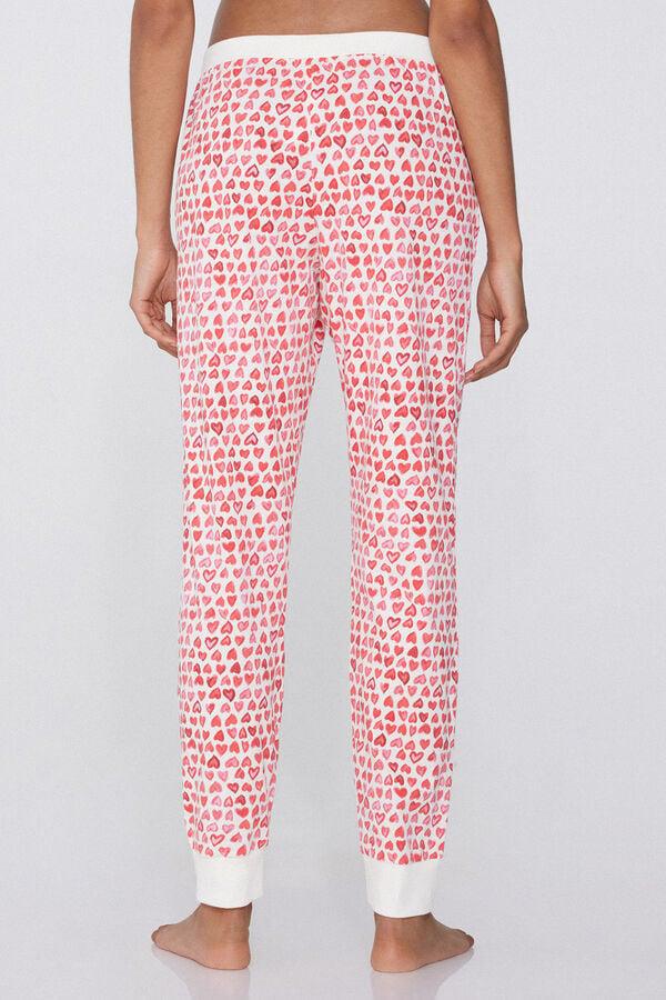 Tezenis Pantalón Largo de Algodón Estampado con Cordón Descuentos del mes