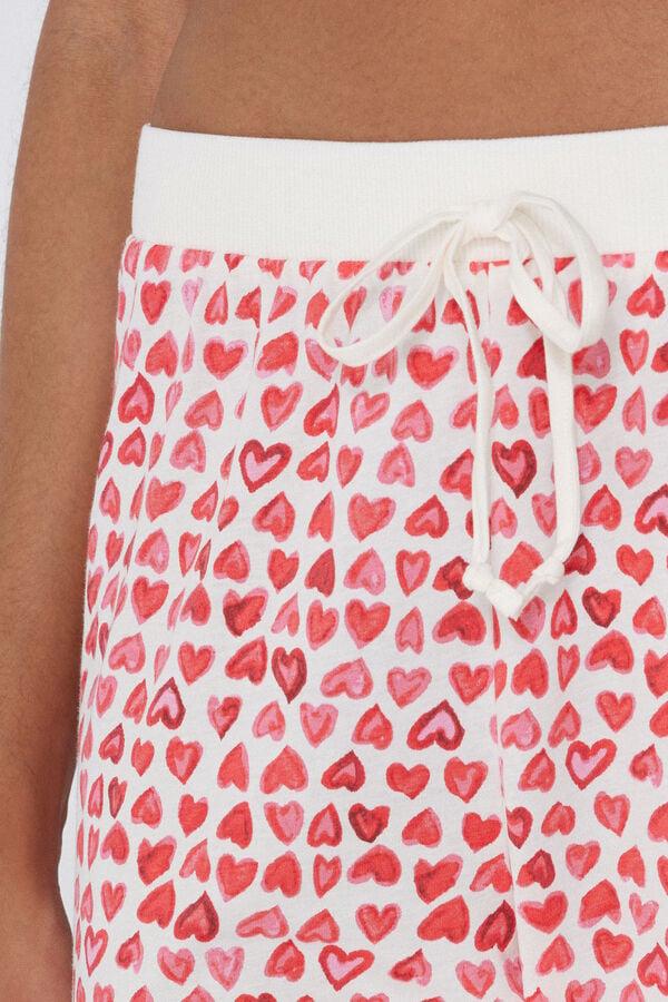 Tezenis Pantalón Largo de Algodón Estampado con Cordón Descuentos del mes