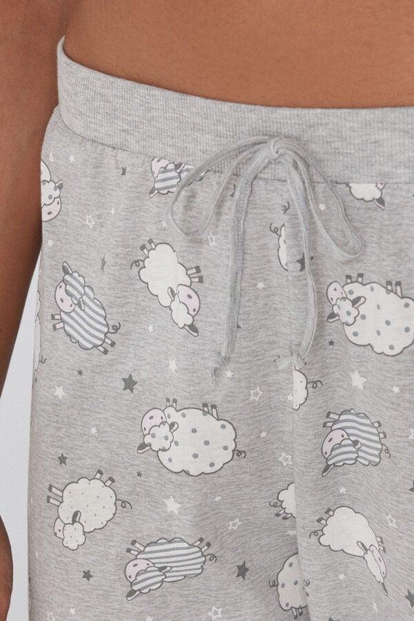 Tezenis Pantalón Largo de Algodón Estampado con Cordón Oferta exclusiva