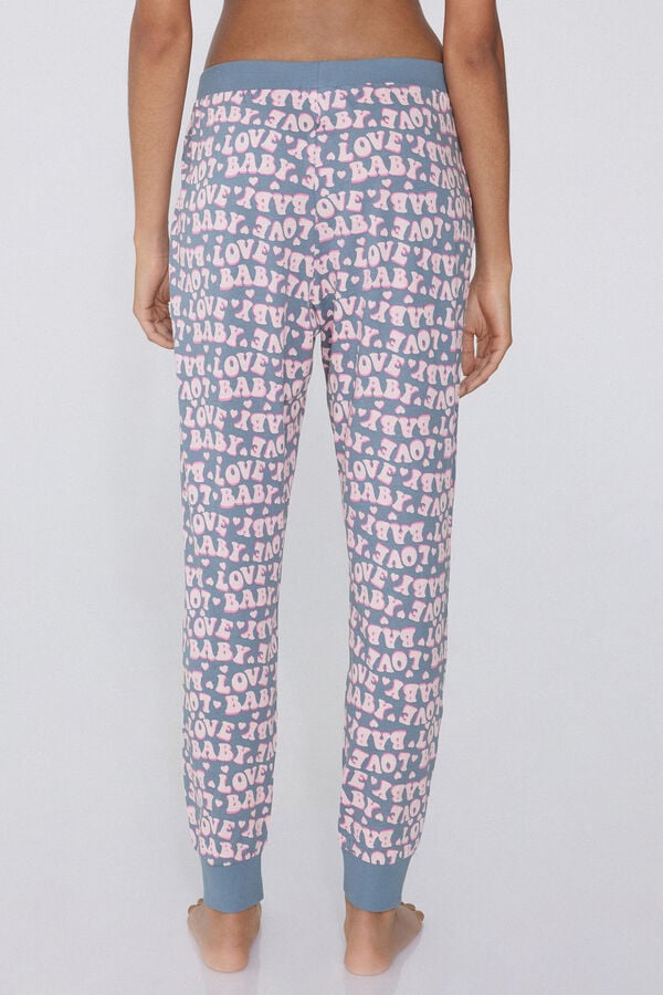 Tezenis Pantalón Largo de Algodón Estampado con Cordón Ofertas de temporada
