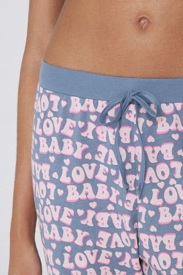 Tezenis Pantalón Largo de Algodón Estampado con Cordón Ofertas de temporada