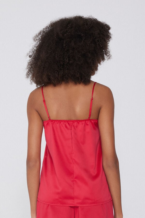 Tezenis Camiseta de Tirantes Finos de Raso y Encaje Grandes ahorros