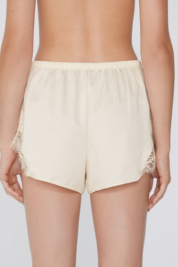 Tezenis Pantalón Corto de Raso y Encaje Venta caliente