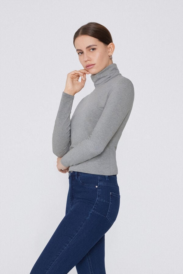 Tezenis Camiseta con Cuello Alto de Algodón y Modal Térmico Tienda