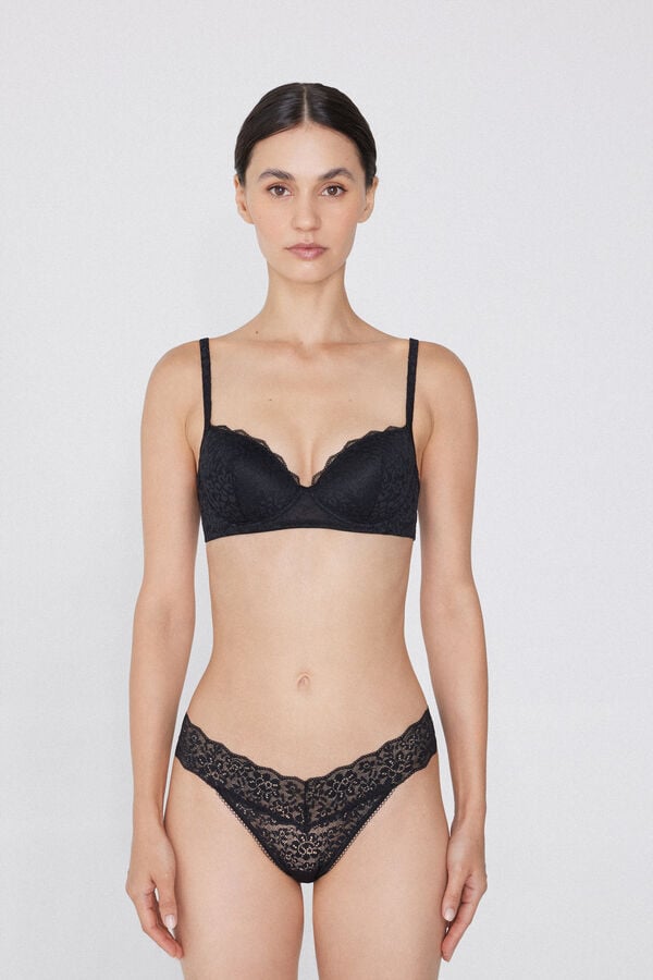 Tezenis Sujetador Balconette Con Relleno Ligero de Encaje Reciclado Wien COMPRAR AHORA