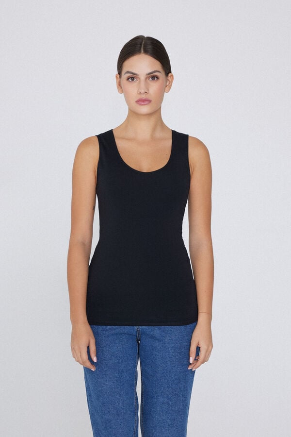 Tezenis Camiseta Tirantes Anchos Algodón Orgánico Escote Redondeado Oferta especial de fábrica