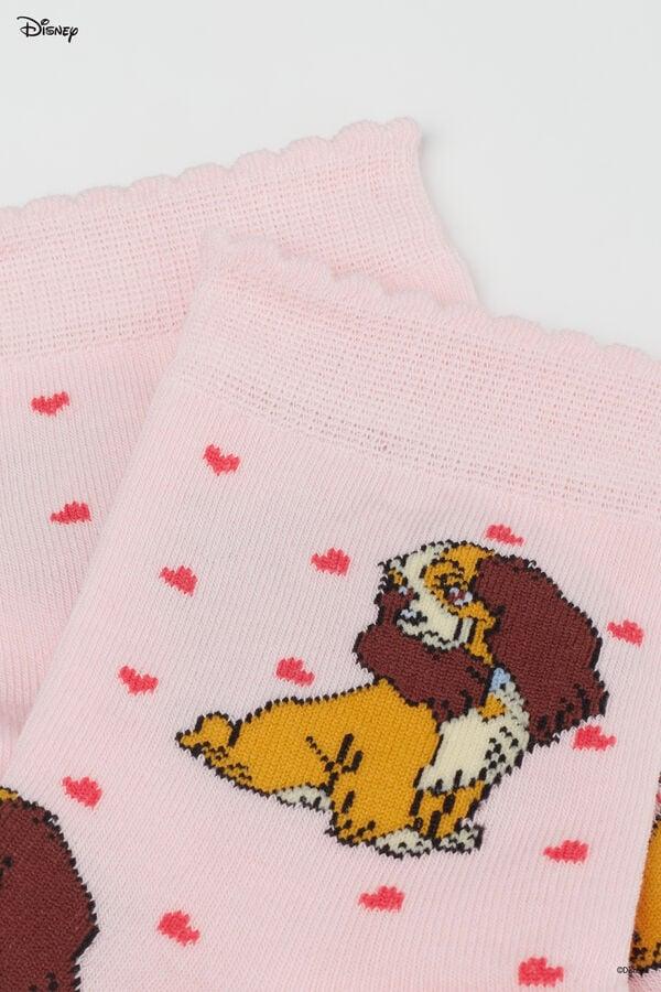 Tezenis Calcetines Cortos con Estampado de Disney de La Dama y el Vagabundo para Mujer 2025
