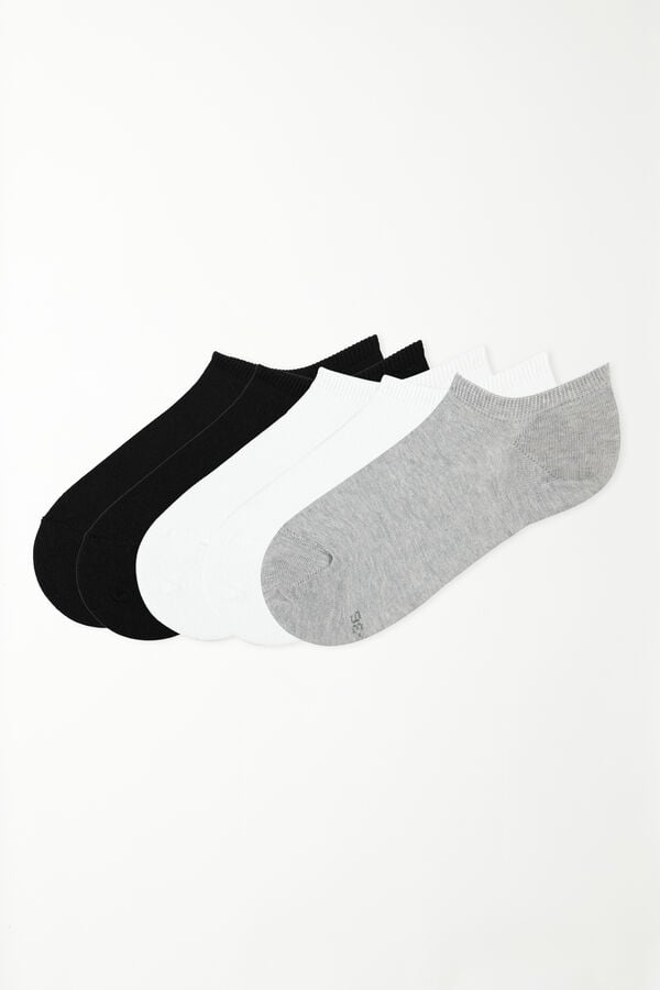Tezenis 5 Pares de Calcetines Cortos de Algodón de Color Liso Venta caliente