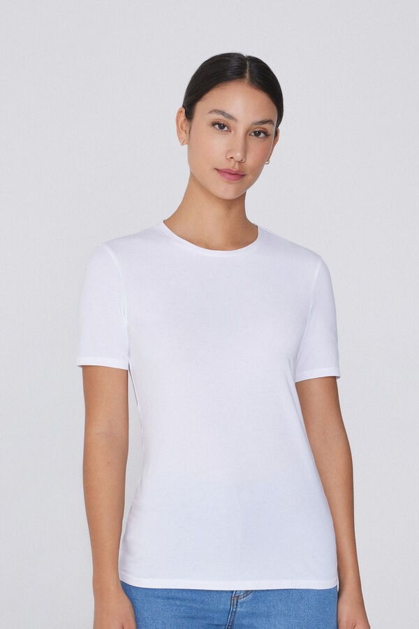 Tezenis Camiseta Algodón Elástico Cuello Redondo