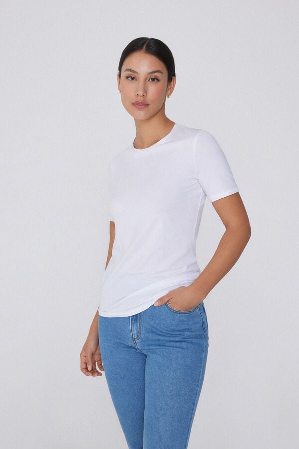 Tezenis Camiseta Algodón Elástico Cuello Redondo Liquidación