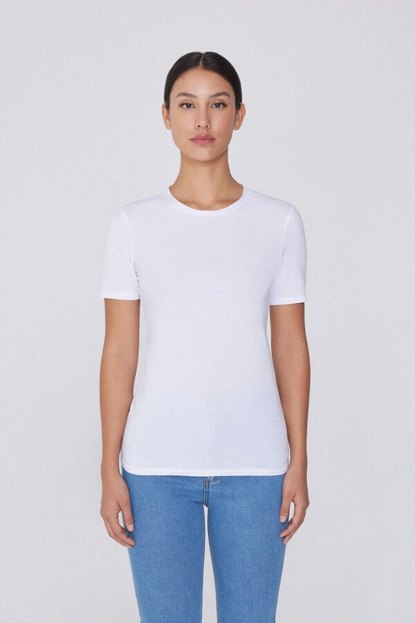 Tezenis Camiseta Algodón Elástico Cuello Redondo Liquidación