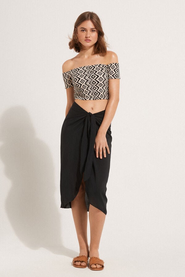 Tezenis Pareo Midi de Tela de Viscosa Ahorra y exporta