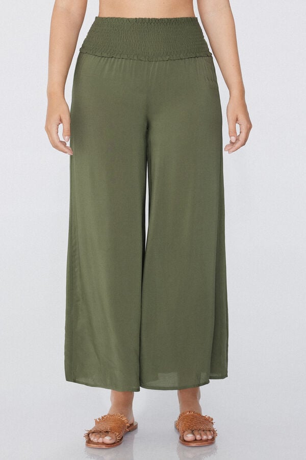 Tezenis Pantalones Estilo Japonés de Tela Punto Nido de Abeja