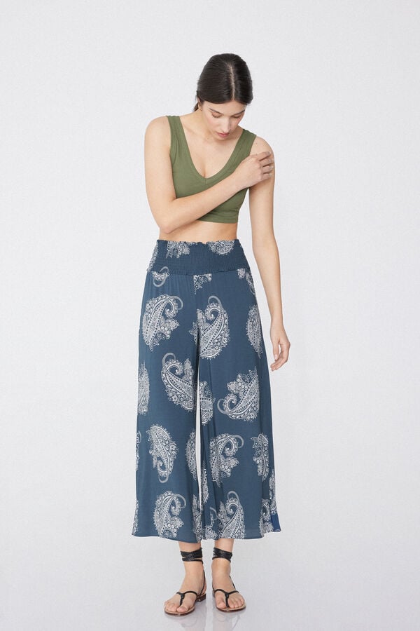 Tezenis Pantalones Estilo Japonés de Tela Punto Nido de Abeja Oferta exclusiva