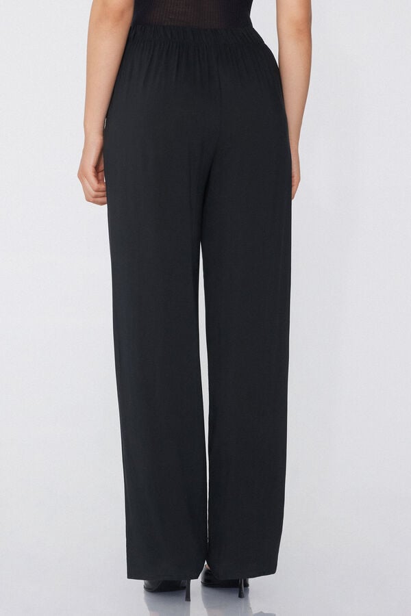 Tezenis Pantalón Largo Recto de Tela de Viscosa Ofertas especiales
