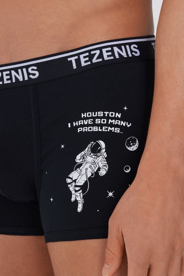 Tezenis Bóxer de Algodón Estampado con Bordes en Contraste con Logo Mejor oferta