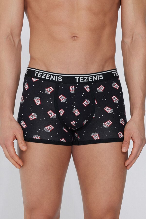 Tezenis Bóxer de Algodón Estampado con Bordes en Contraste con Logo Rebajas online