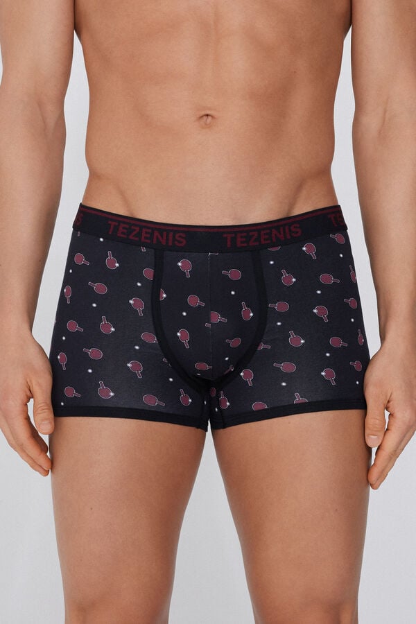 Tezenis Bóxer de Algodón Estampado con Bordes en Contraste con Logo