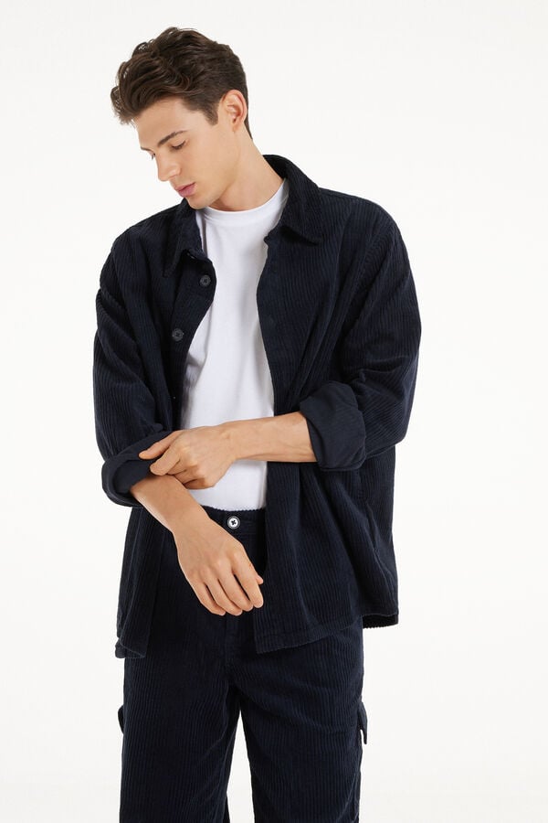 Tezenis Camisa de Manga Larga de Canalé de Terciopelo Oferta especial de fábrica