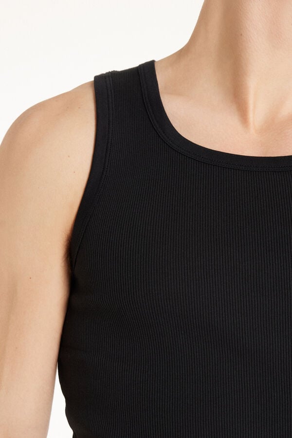 Tezenis Camiseta de Tirantes Canalé Tirantes Anchos Algodón Hombre Limitado a 3 días
